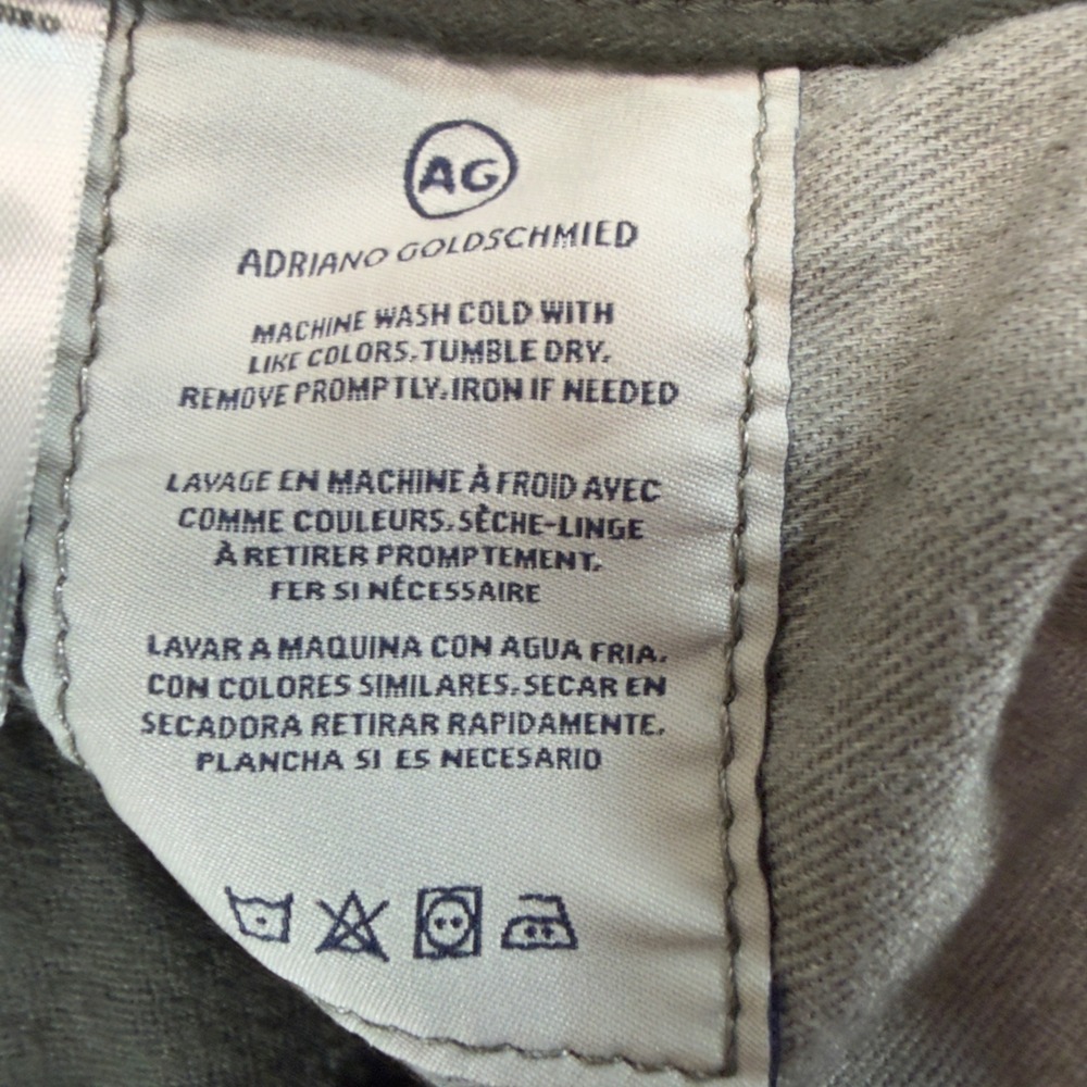 AG Adriano Goldschmied The Graduate Tailored Leg Slim Jeans Cypress Green Men 32 - Picture 8 of 11
